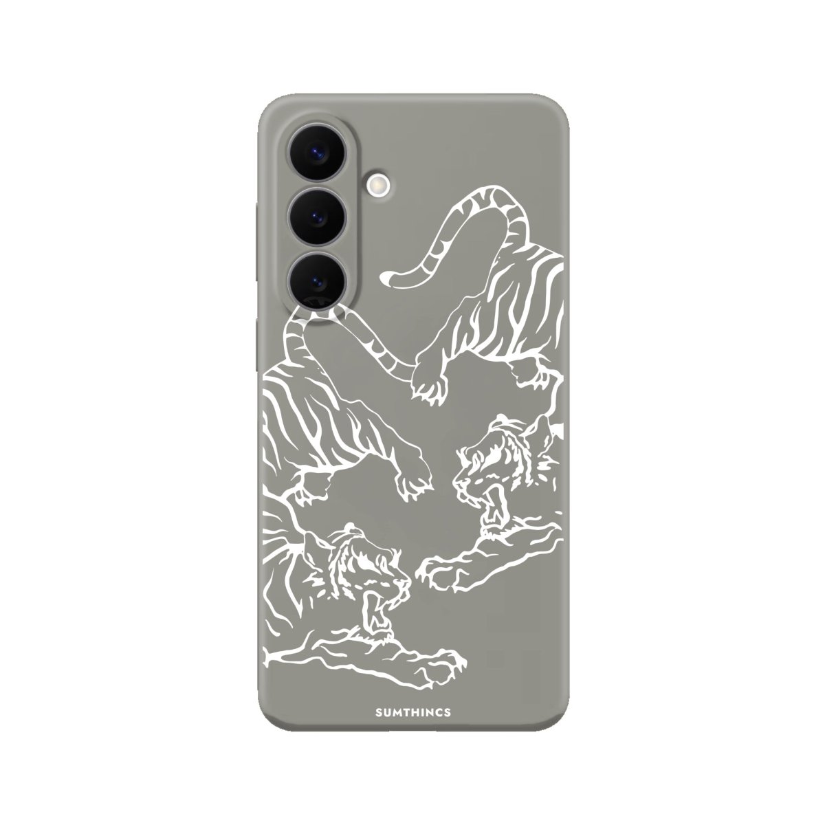 Samsung Tigers Premium Telefon Kılıfı Gri - Sumthincs