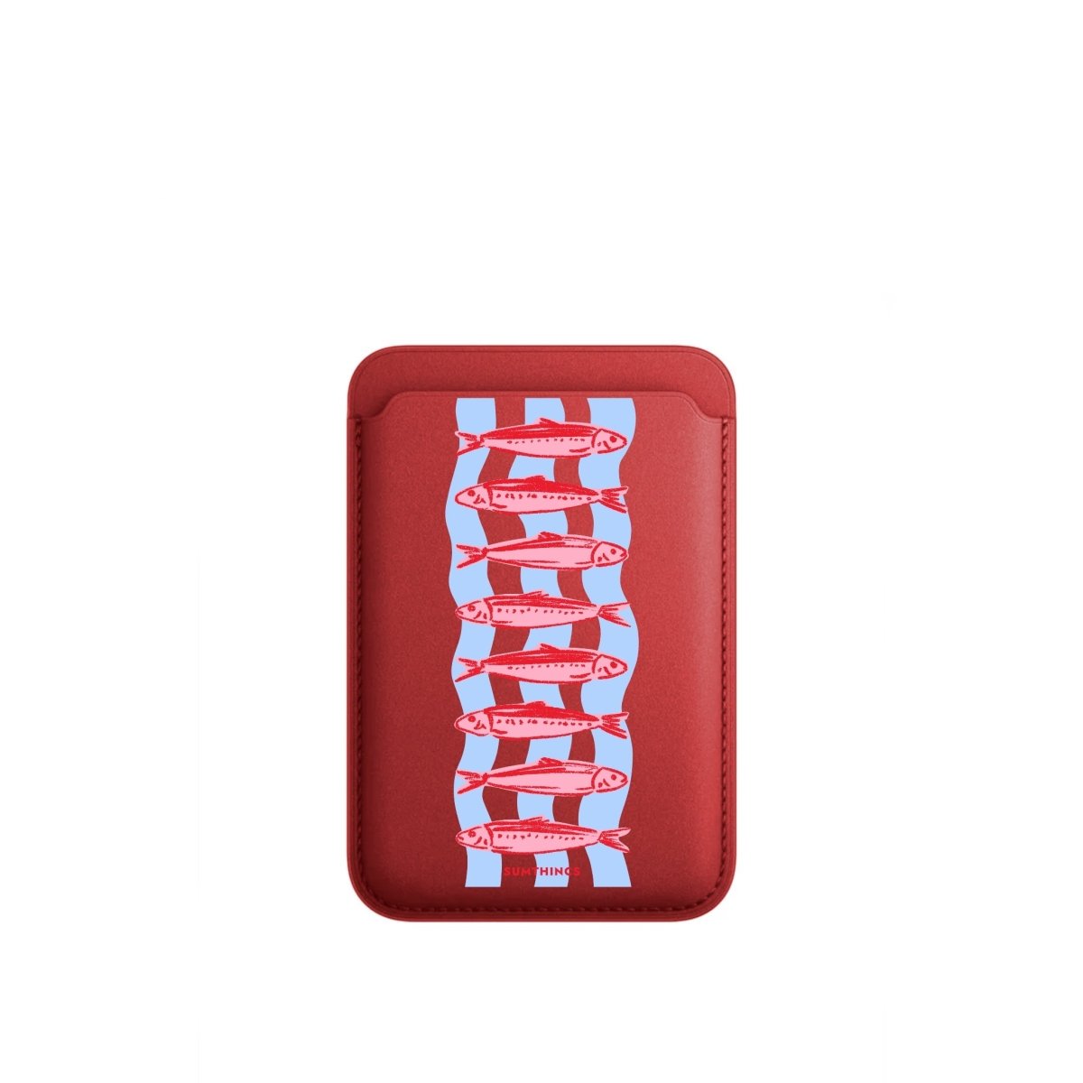Sardine MagSafe Deri Cüzdan Wallet Kırmızı - Sumthincs