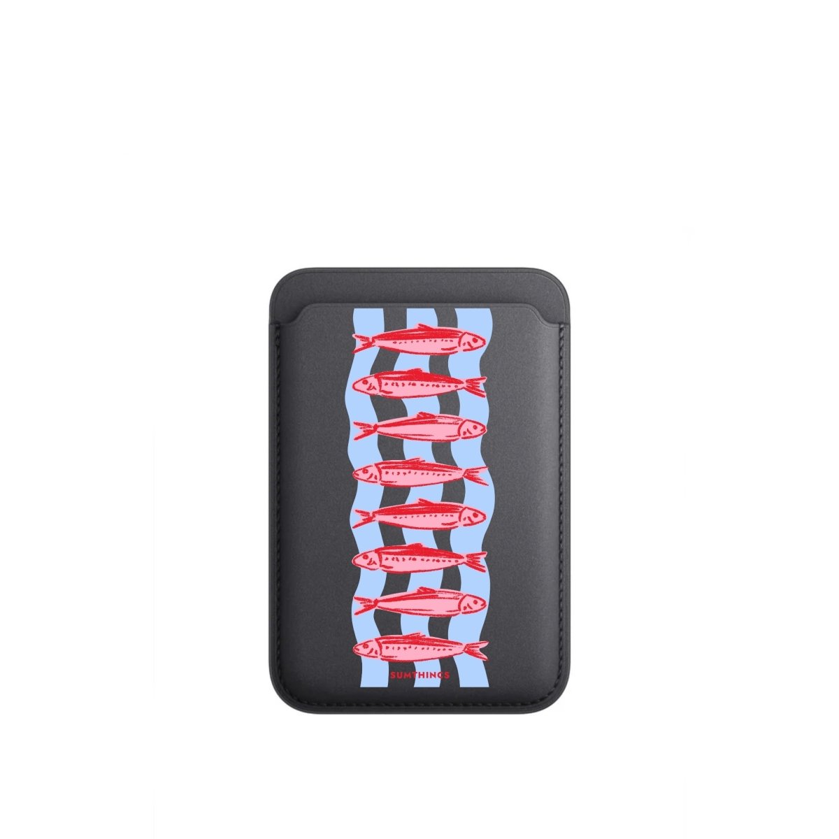 Sardine MagSafe Deri Cüzdan Wallet Siyah - Sumthincs