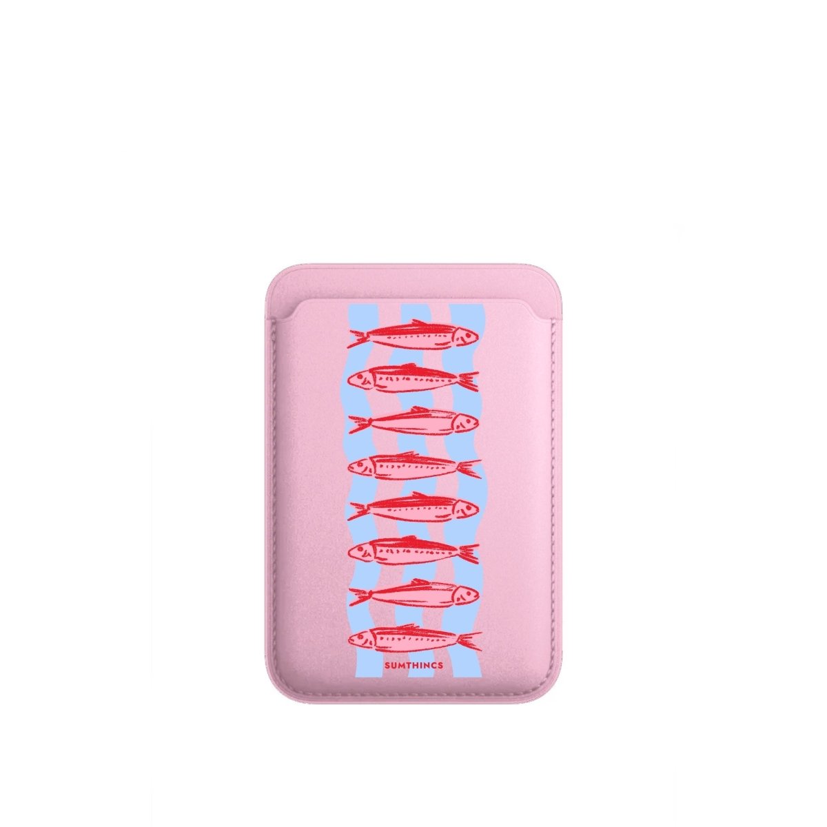 Sardine MagSafe Deri Cüzdan Wallet Pembe - Sumthincs