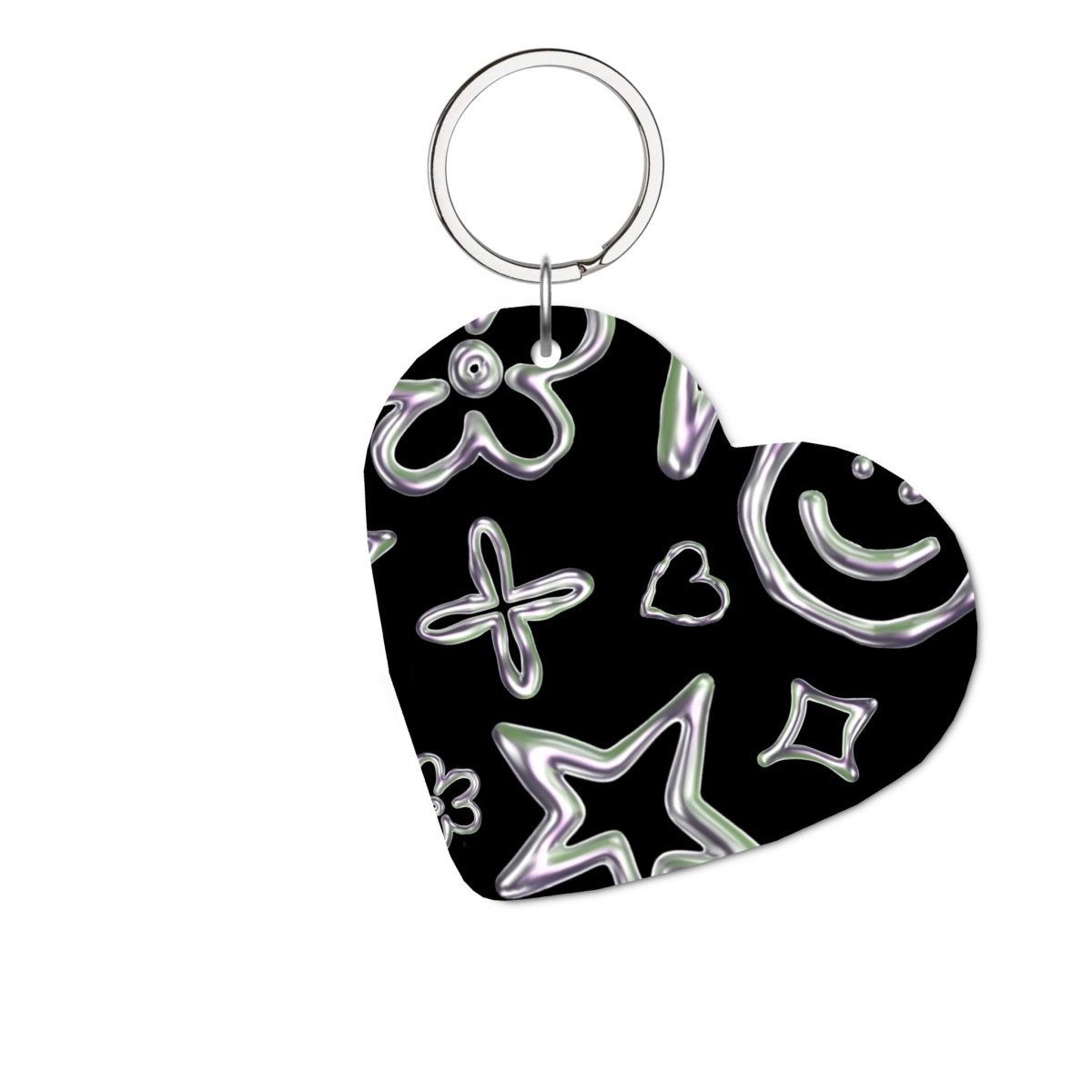 Silver Doodles Glossy Kalp Anahtarlık - SUMTHINCS