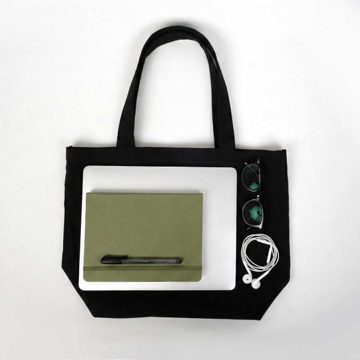 Siyah Large Tote Çanta - SUMTHINCS