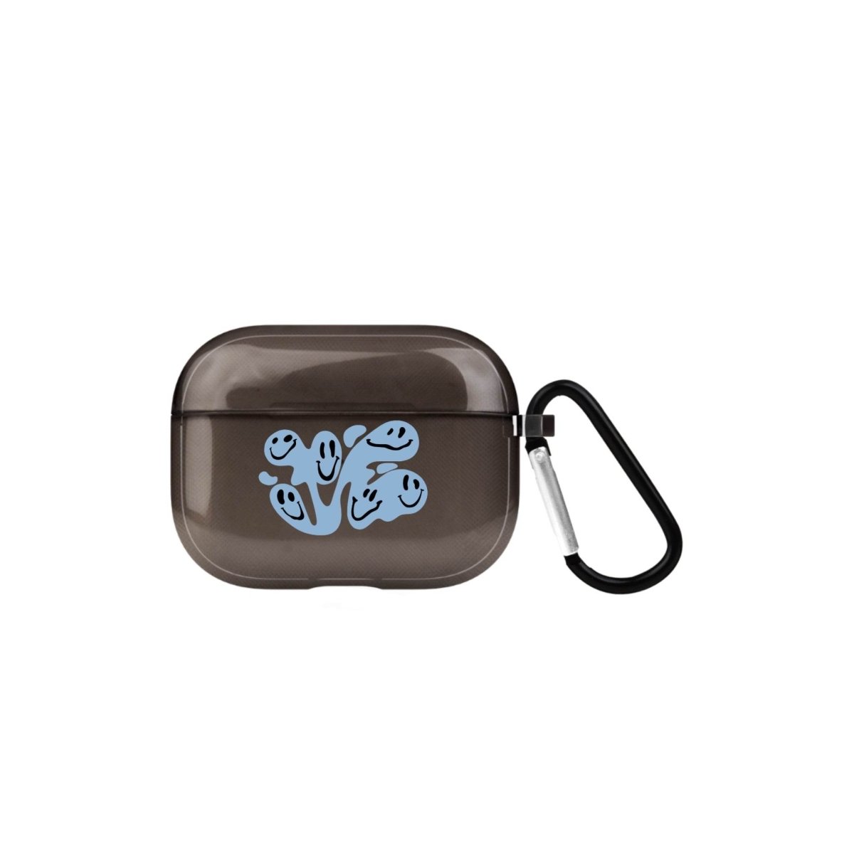 Smiley AirPods Pro Şeffaf Silikon Kılıf Siyah - SUMTHINCS