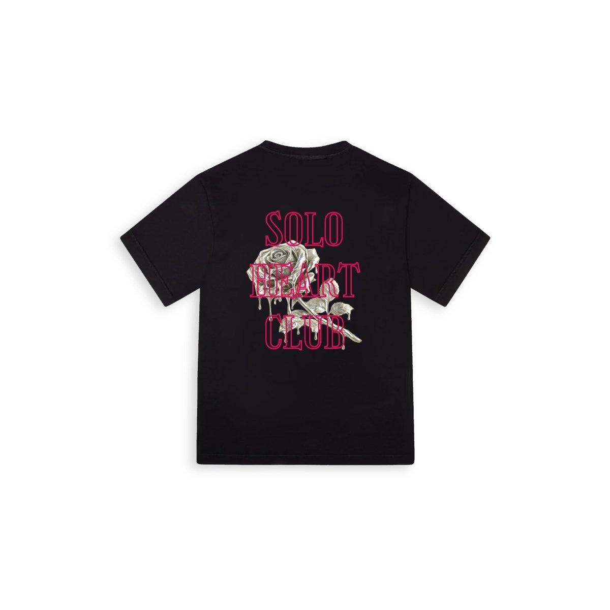Solo Heart Club Oversize T-shirt Siyah - Sumthincs