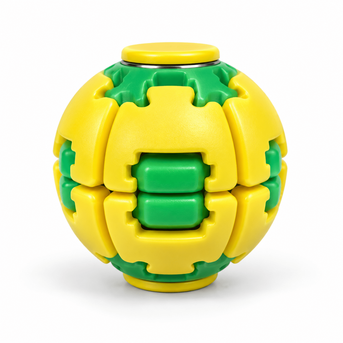 Spin Ball – Bas Döndür Fidget Stres Topu Sarı - Sumthincs