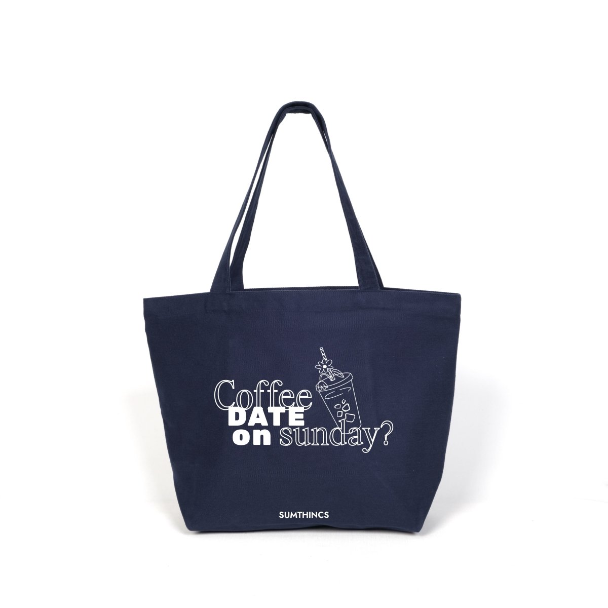 Sunday Tote Çanta Large Lacivert - Sumthincs