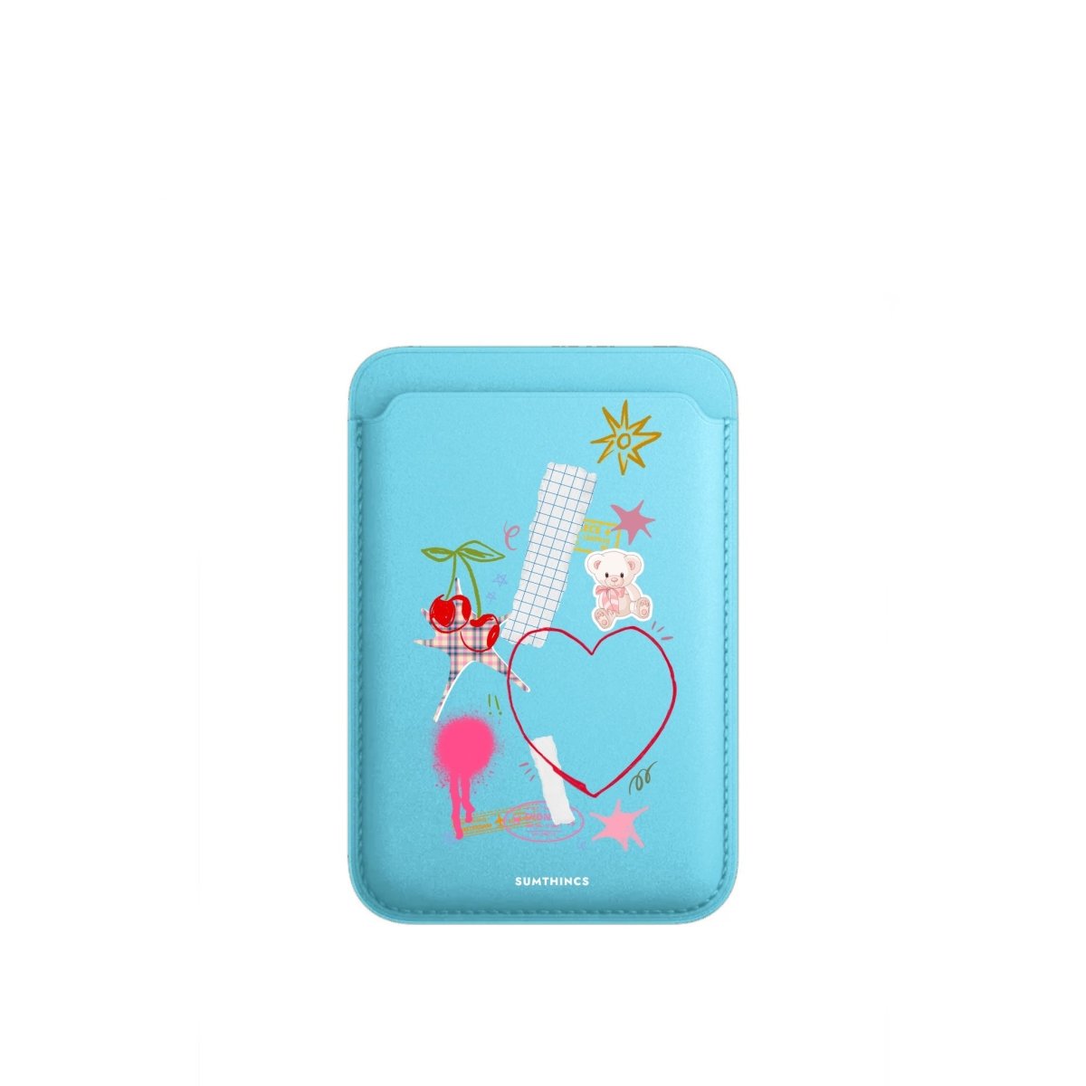 Sweet Chaos MagSafe Deri Cüzdan Wallet Mavi - Sumthincs