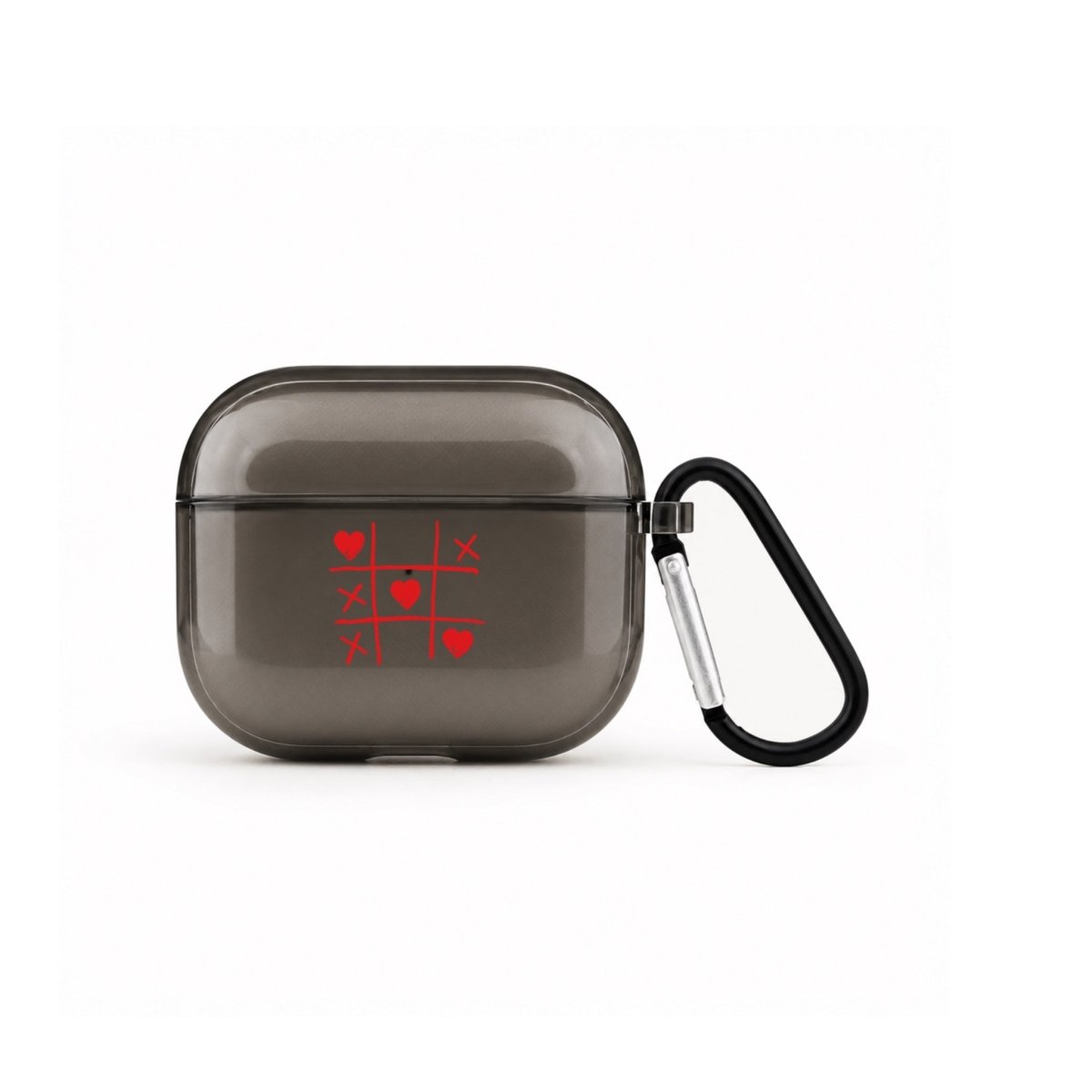 Tic Tac Toe AirPods 3 Şeffaf Silikon Kılıf Siyah - Sumthincs