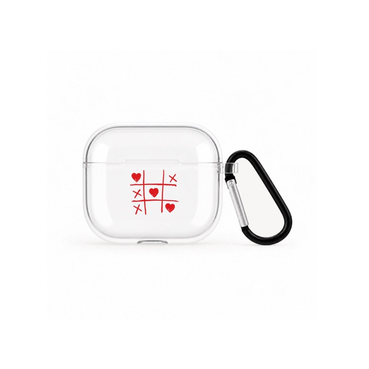 Tic Tac Toe AirPods 3 Şeffaf Silikon Kılıf Beyaz Şeffaf - Sumthincs