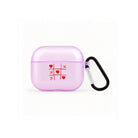Tic Tac Toe AirPods Pro Şeffaf Silikon Kılıf Lila - Sumthincs