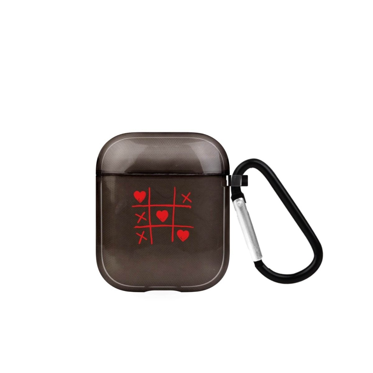 Tic Tac Toe AirPods Şeffaf Silikon Kılıf Siyah - SUMTHINCS