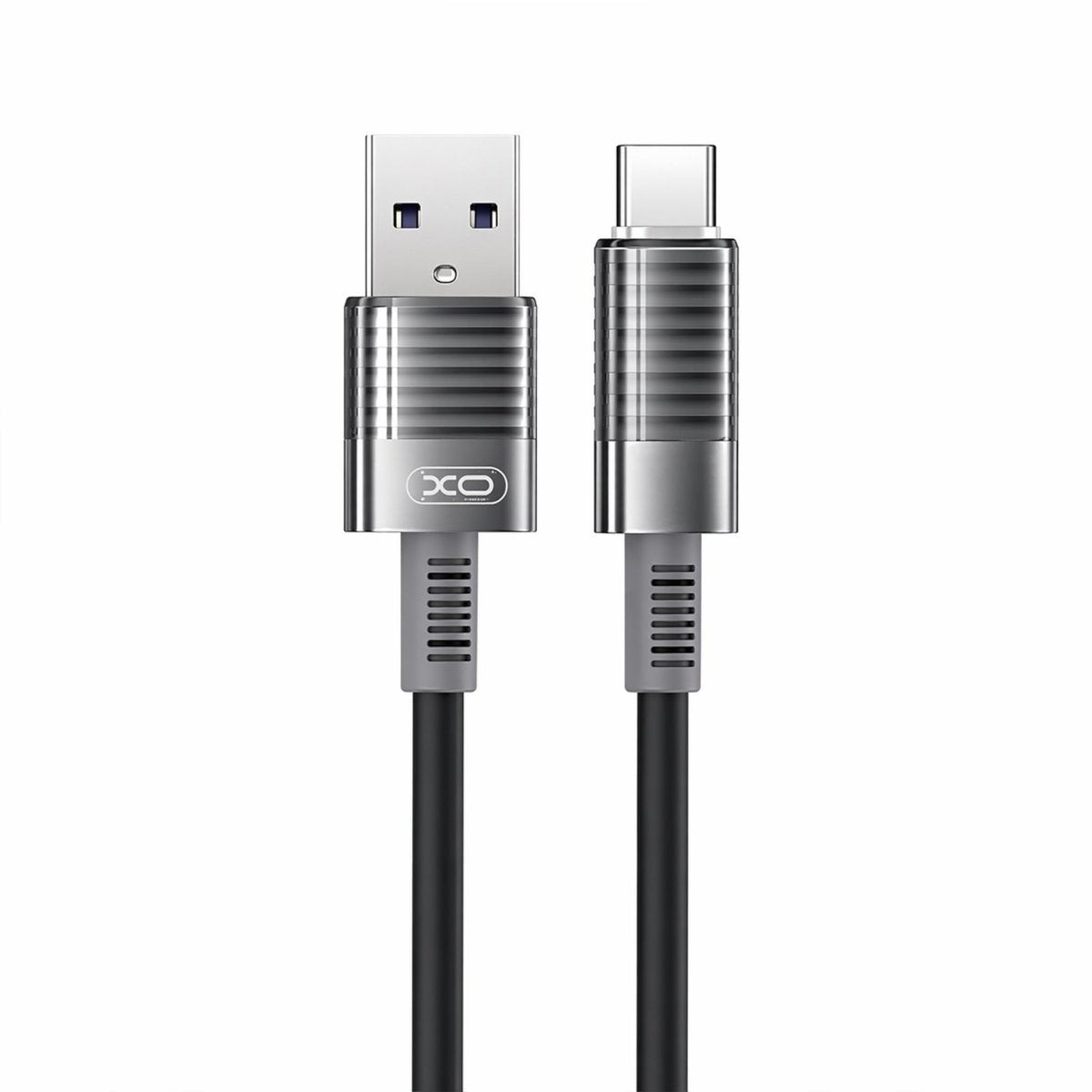 USB - A ve Type - C Silikon Şarj Kablosu Siyah - Sumthincs