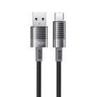USB - A ve Type - C Silikon Şarj Kablosu Siyah - Sumthincs