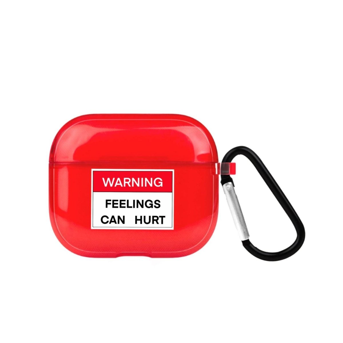 Warning AirPods 3 Şeffaf Silikon Kılıf Kırmızı - SUMTHINCS