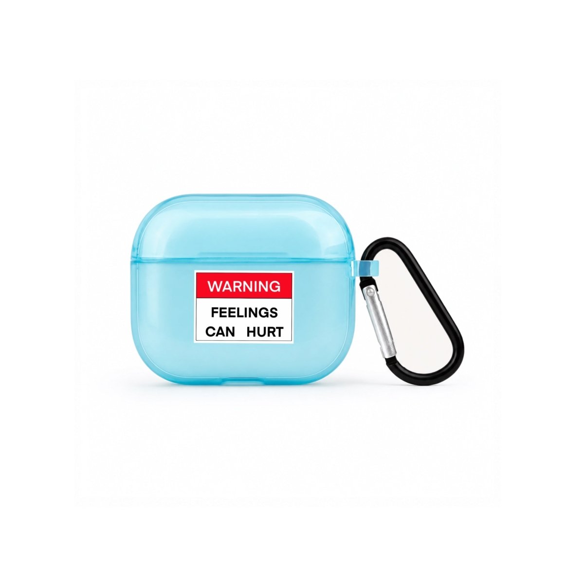 Warning AirPods 3 Şeffaf Silikon Kılıf Mavi - Sumthincs