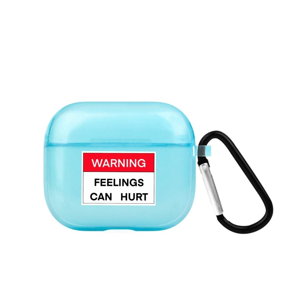 Warning AirPods 3 Şeffaf Silikon Kılıf Mavi - SUMTHINCS