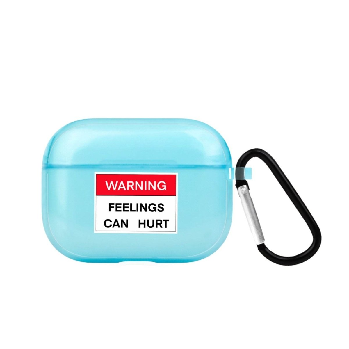 Warning AirPods Pro Şeffaf Silikon Kılıf Mavi - SUMTHINCS