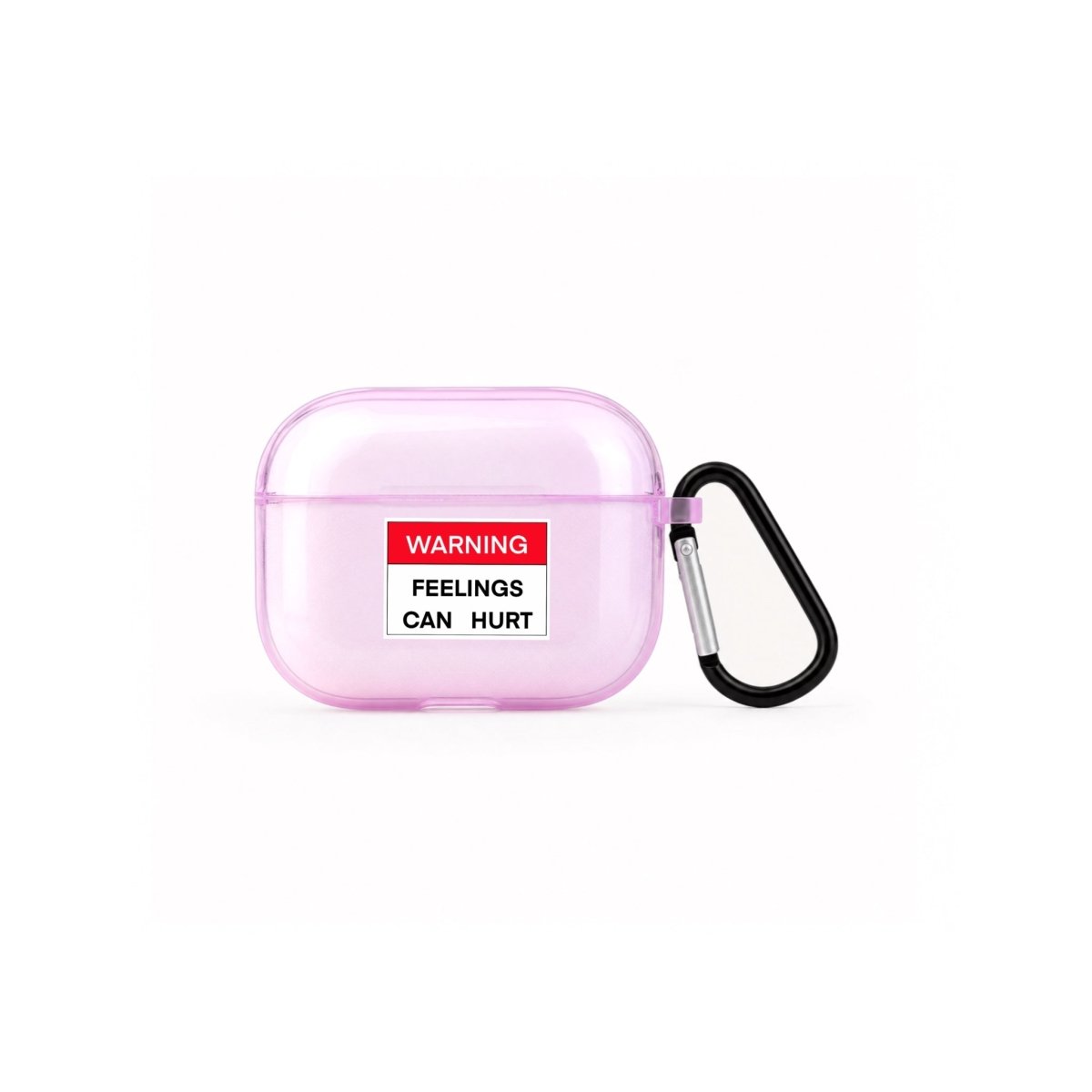 Warning AirPods Pro Şeffaf Silikon Kılıf Lila - Sumthincs