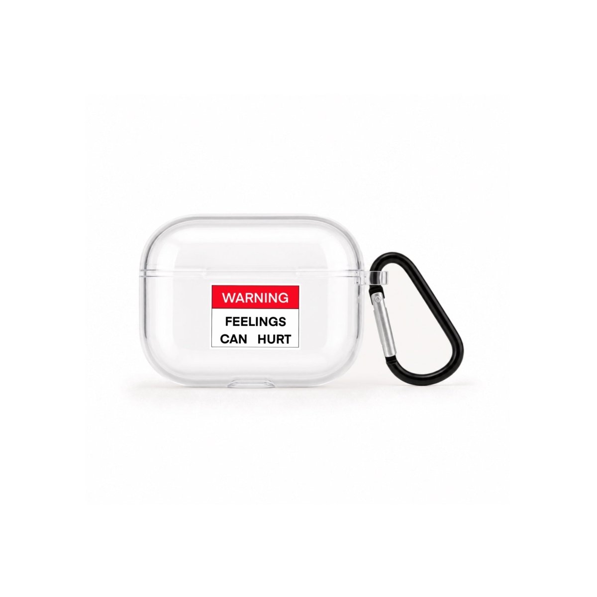 Warning AirPods Pro Şeffaf Silikon Kılıf Beyaz Şeffaf - Sumthincs