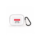 Warning AirPods Pro Şeffaf Silikon Kılıf Beyaz Şeffaf - Sumthincs