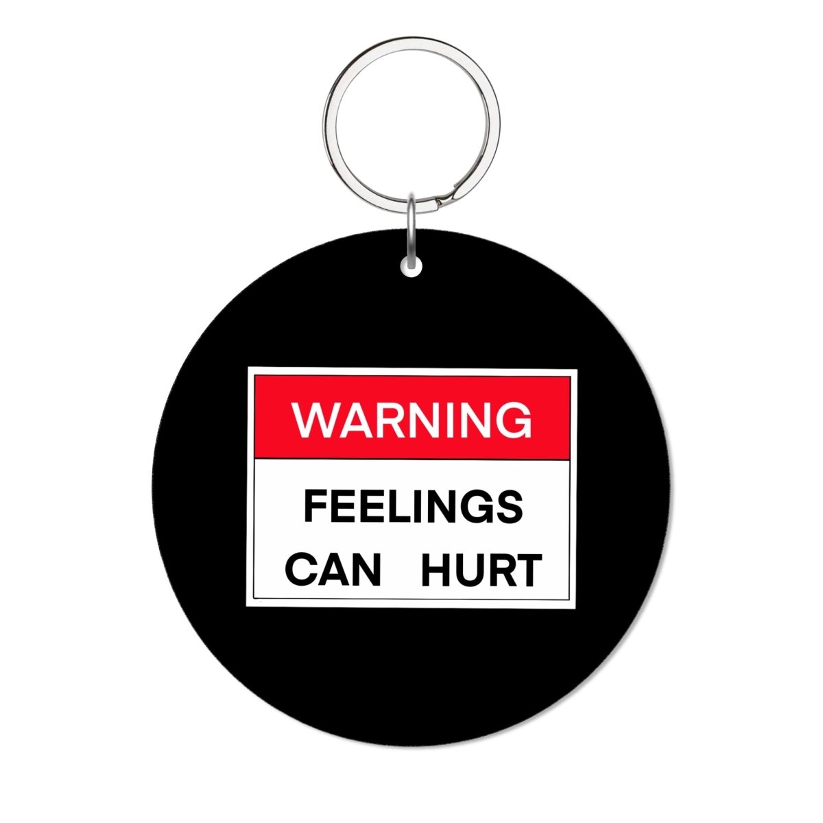 Warning Glossy Yuvarlak Anahtarlık - SUMTHINCS
