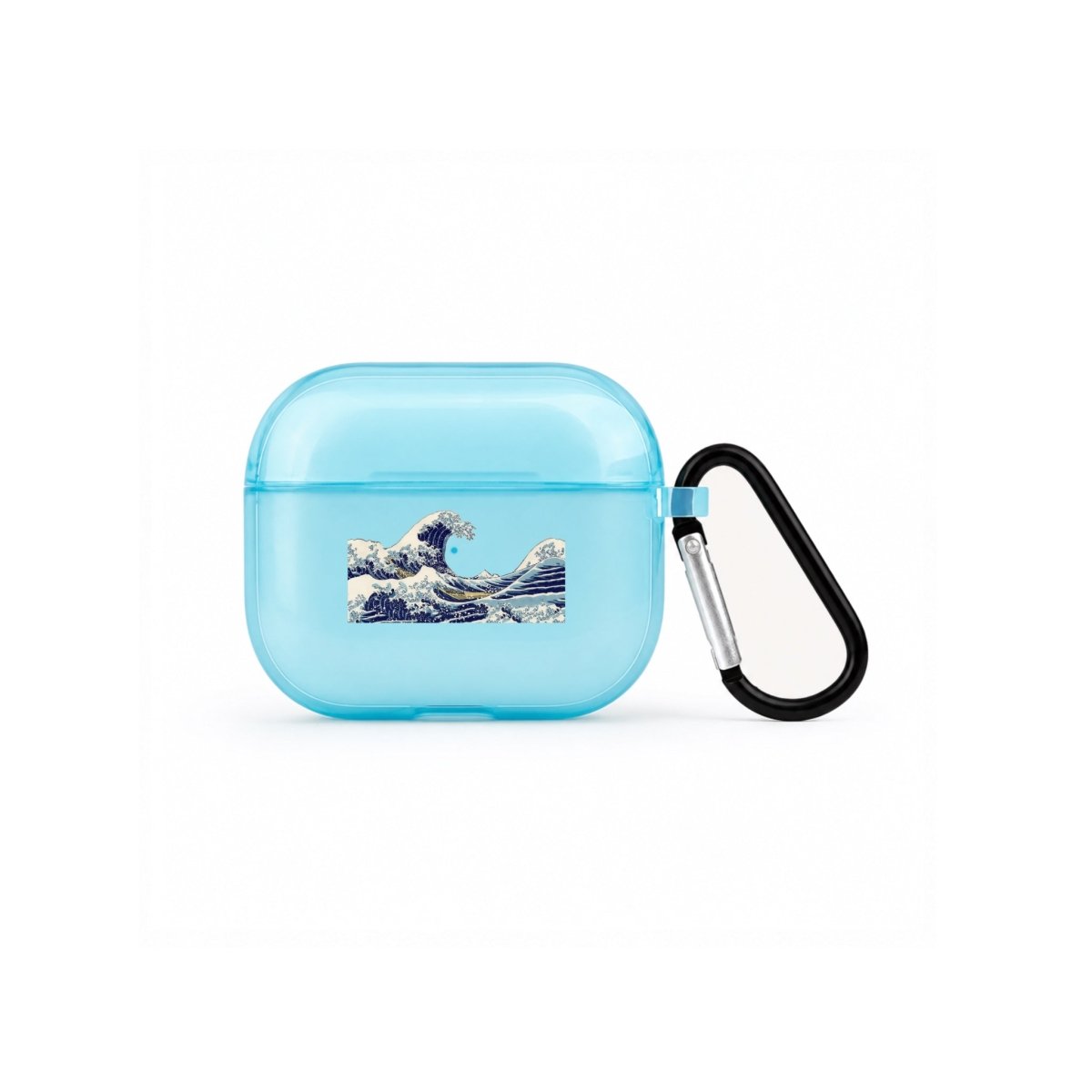 Waves AirPods 3 Şeffaf Silikon Kılıf Mavi - Sumthincs