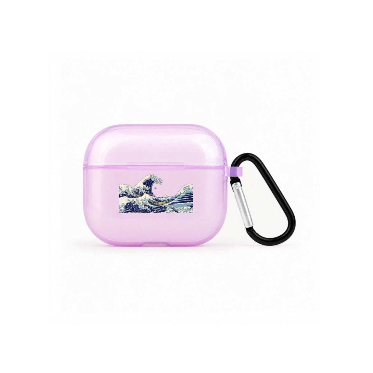 Waves AirPods 3 Şeffaf Silikon Kılıf Lila - Sumthincs