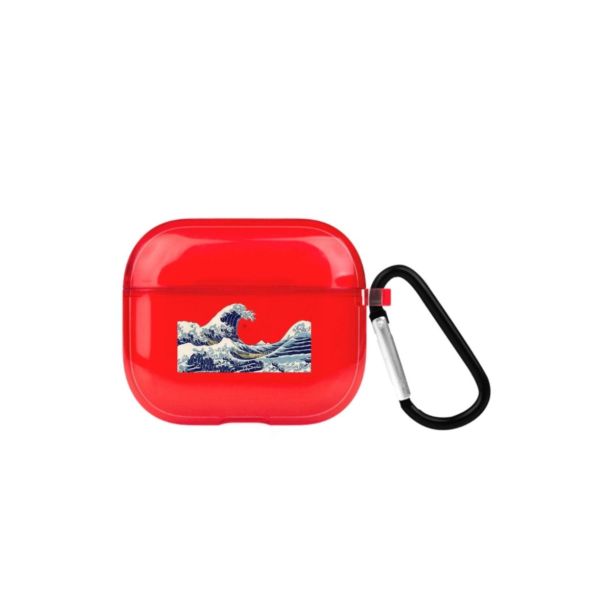 Waves AirPods 3 Şeffaf Silikon Kılıf Kırmızı - SUMTHINCS