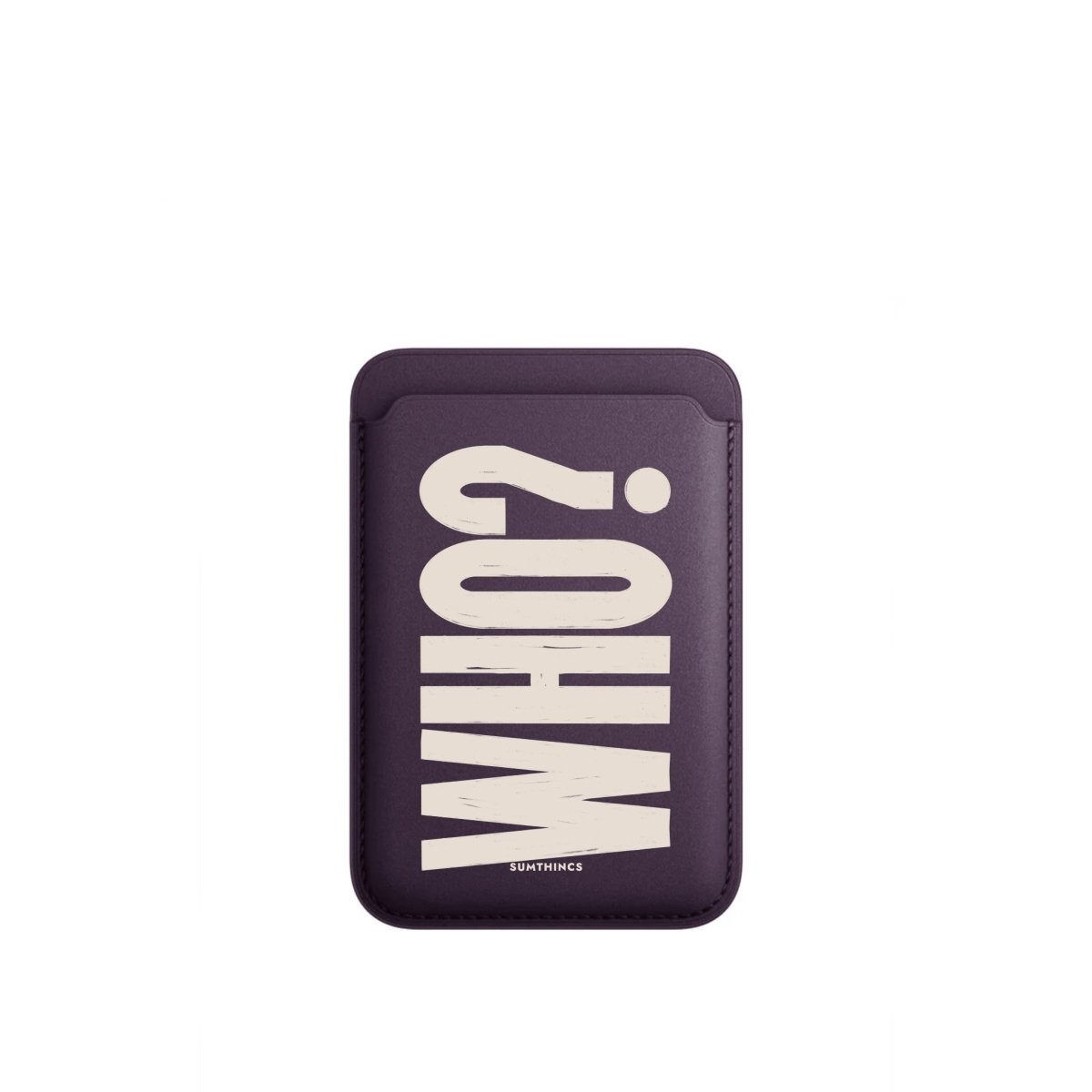 Who? MagSafe Deri Cüzdan Wallet Mor - Sumthincs