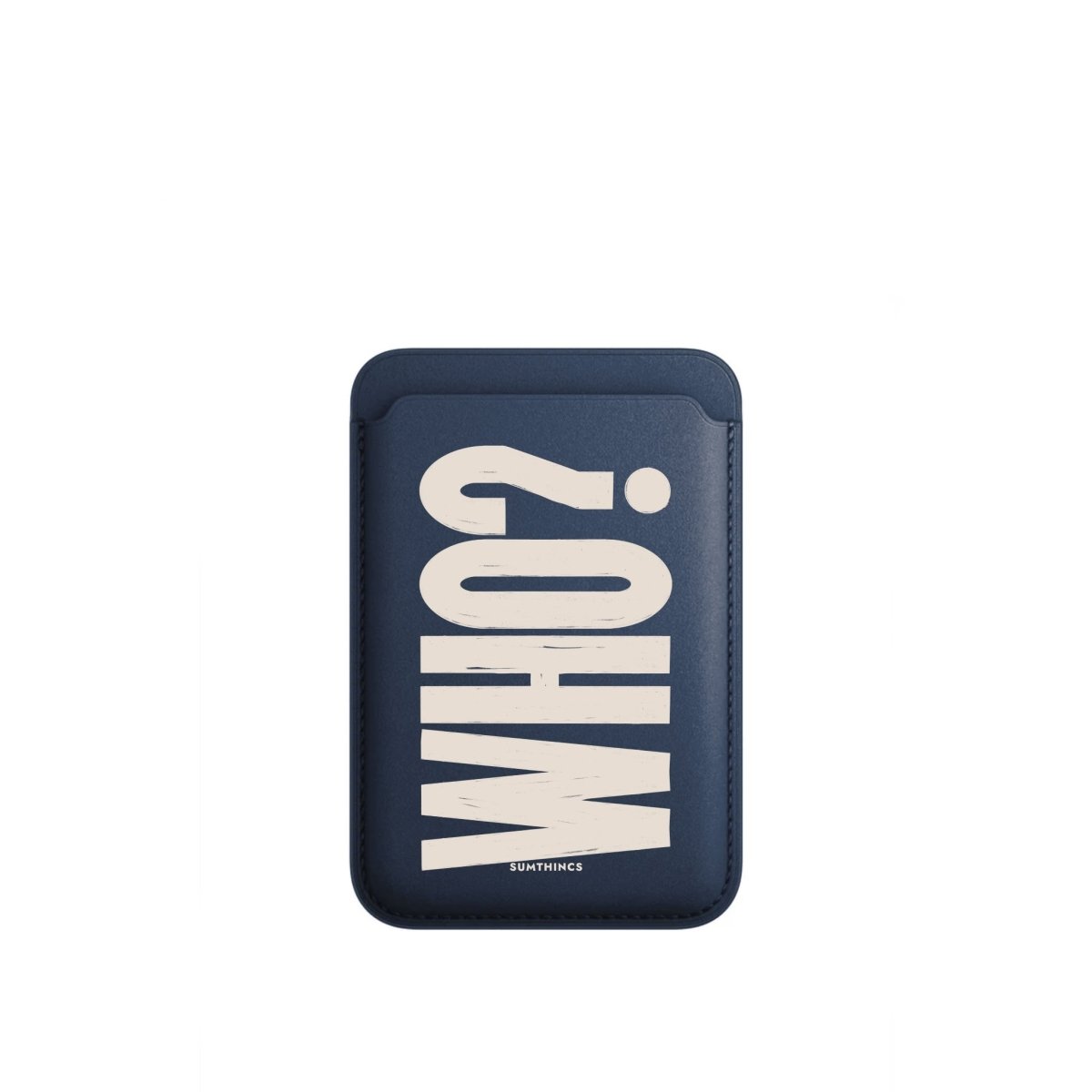 Who? MagSafe Deri Cüzdan Wallet Pasifik Mavi - Sumthincs