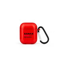 Xanax AirPods 1. ve 2. Nesil Şeffaf Silikon Kılıf Kırmızı - Sumthincs