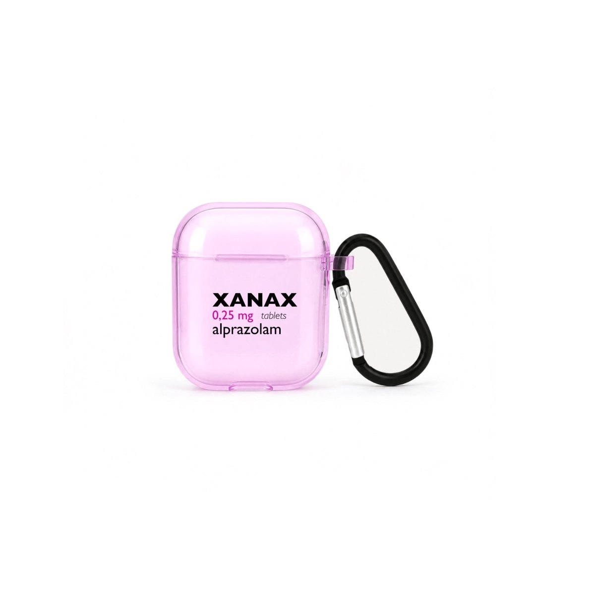 Xanax AirPods 1. ve 2. Nesil Şeffaf Silikon Kılıf Lila - Sumthincs