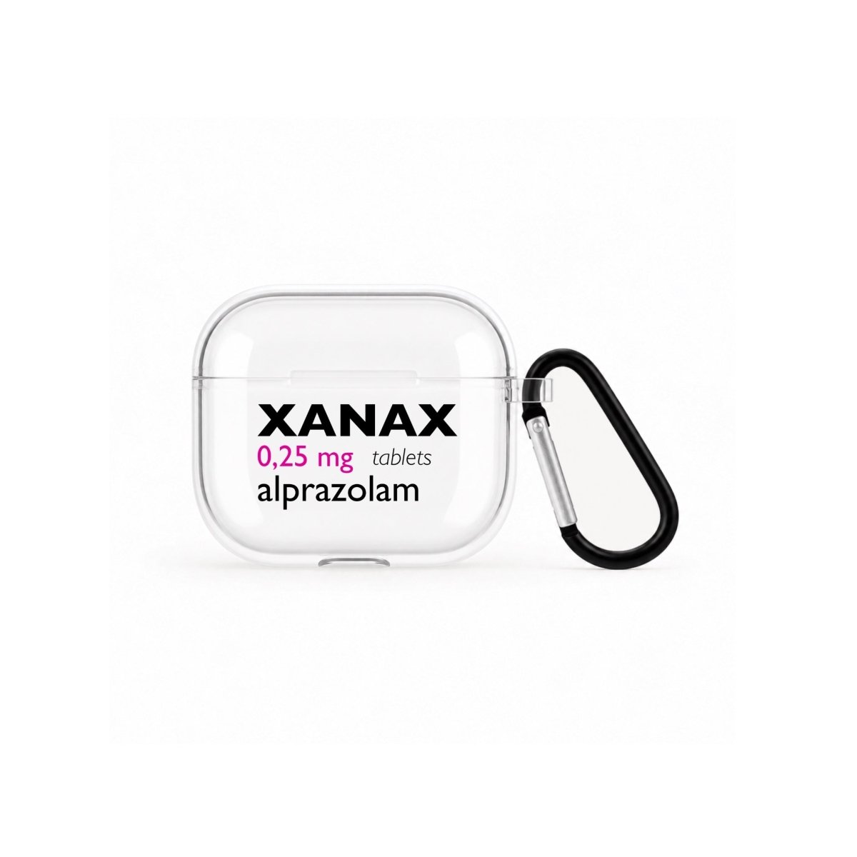 Xanax AirPods 3 Şeffaf Silikon Kılıf Beyaz Şeffaf - Sumthincs