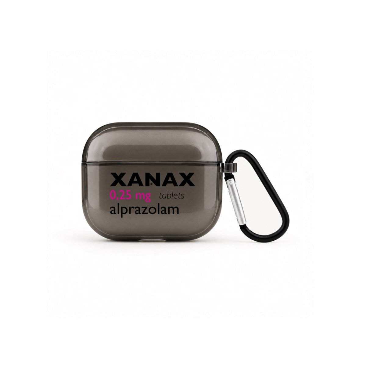 Xanax AirPods 3 Şeffaf Silikon Kılıf Siyah - Sumthincs