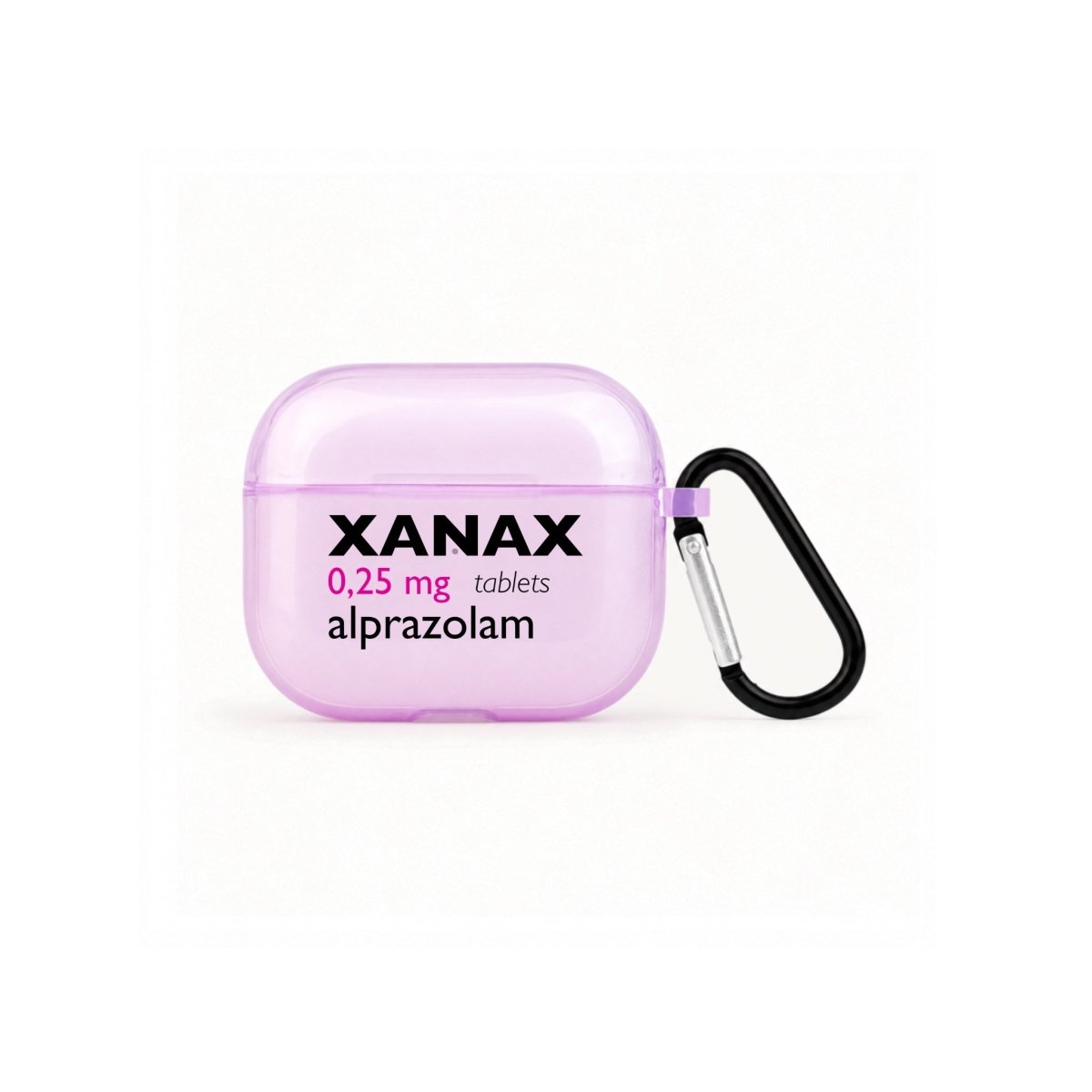 Xanax AirPods 3 Şeffaf Silikon Kılıf Lila - Sumthincs