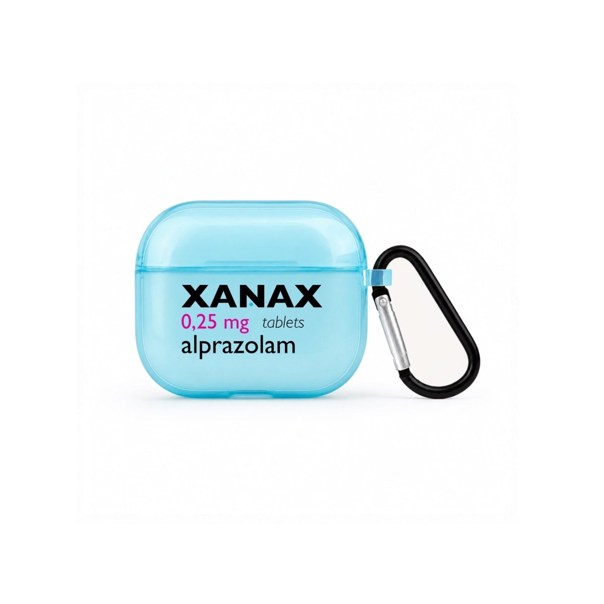 Xanax AirPods 3 Şeffaf Silikon Kılıf Mavi - Sumthincs