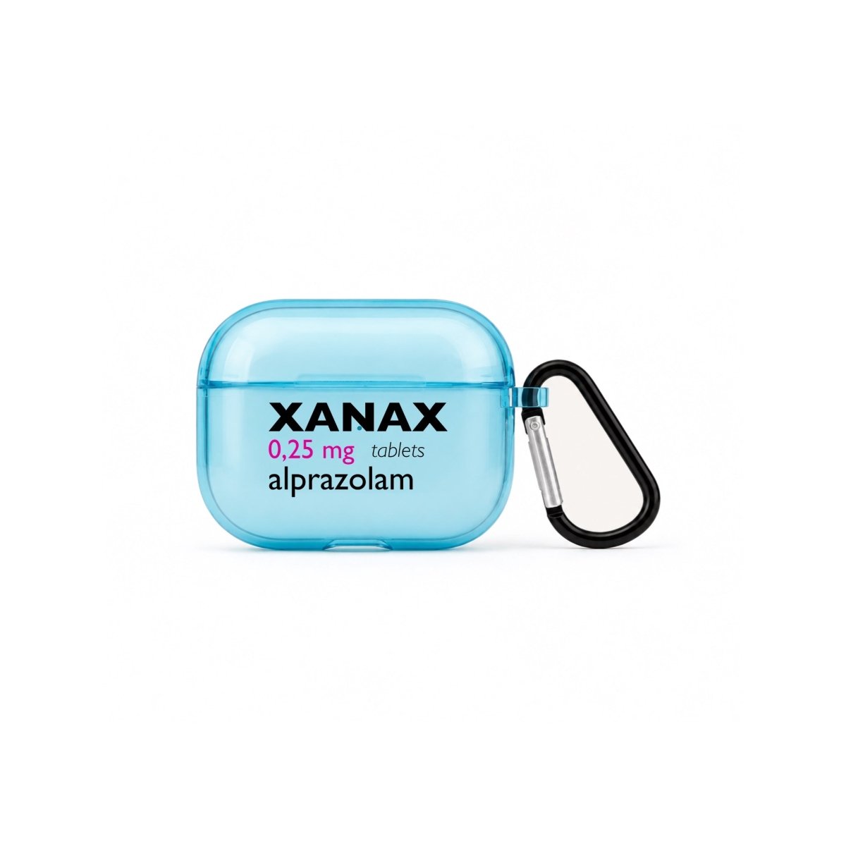 Xanax AirPods Pro Şeffaf Silikon Kılıf Mavi - Sumthincs