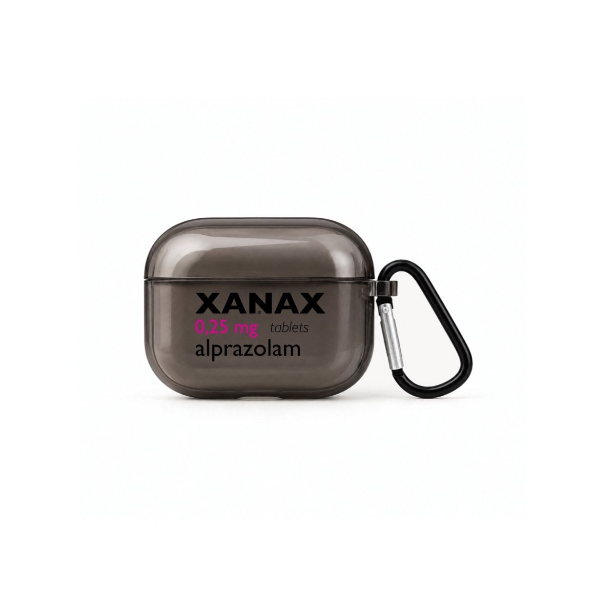 Xanax AirPods Pro Şeffaf Silikon Kılıf Siyah - Sumthincs