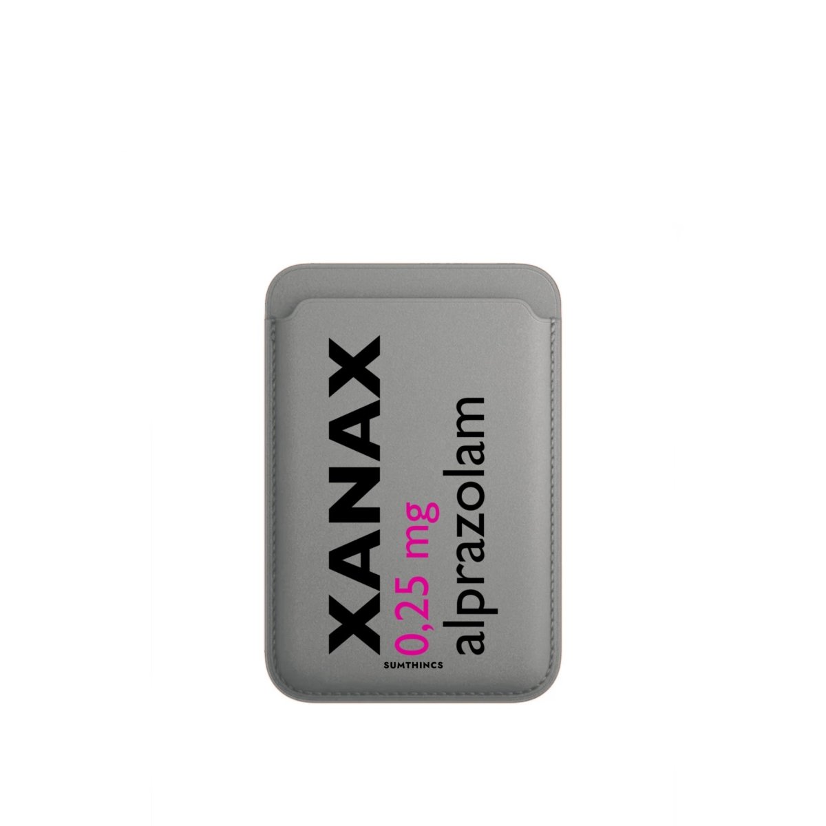Xanax MagSafe Deri Cüzdan Wallet Gri - Sumthincs