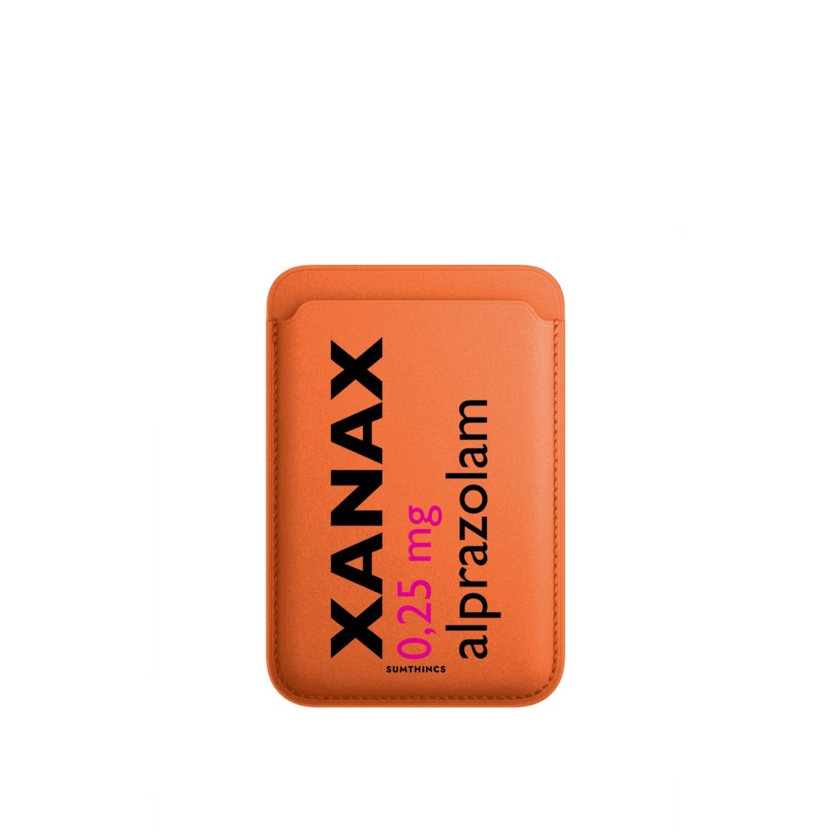 Xanax MagSafe Deri Cüzdan Wallet Turuncu - Sumthincs