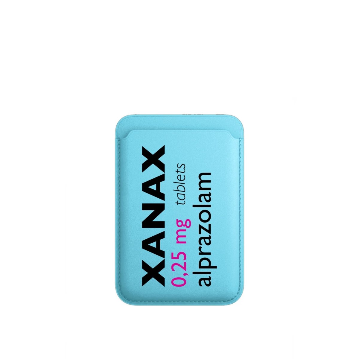 Xanax MagSafe Deri Cüzdan Wallet Mavi - Sumthincs