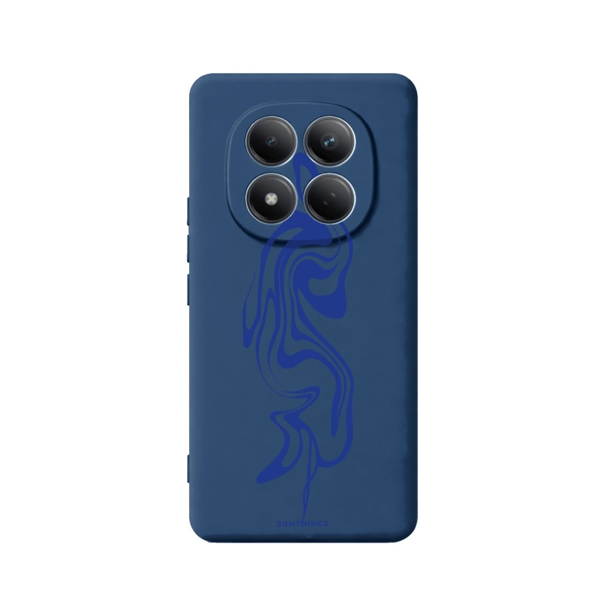 Xiaomi Abstract Ink Premium Telefon Kılıfı Pasifik Mavi - Sumthincs