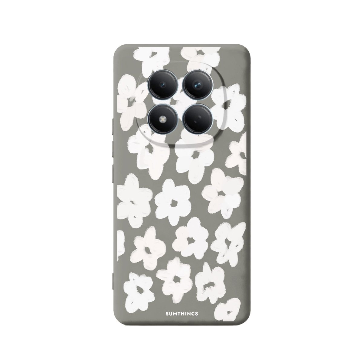 Xiaomi Blossoms Premium Telefon Kılıfı Gri - Sumthincs