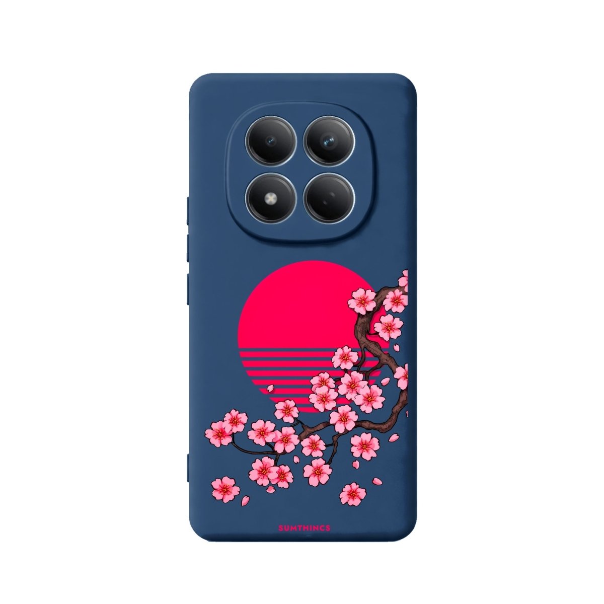 Xiaomi Cherry Blossom Dawn Premium Telefon Kılıfı Pasifik Mavi - Sumthincs
