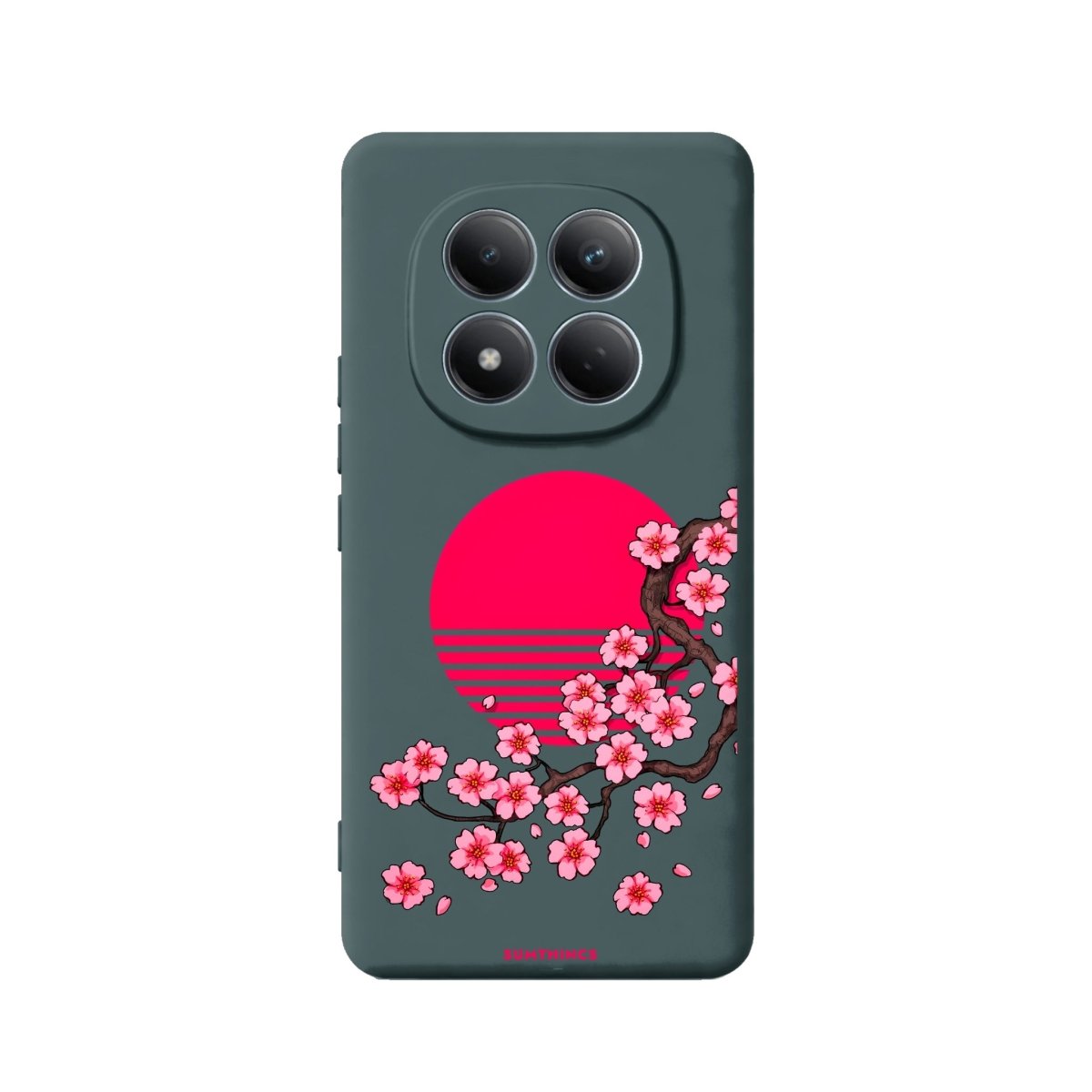 Xiaomi Cherry Blossom Dawn Premium Telefon Kılıfı Kaktüs Yeşili - Sumthincs
