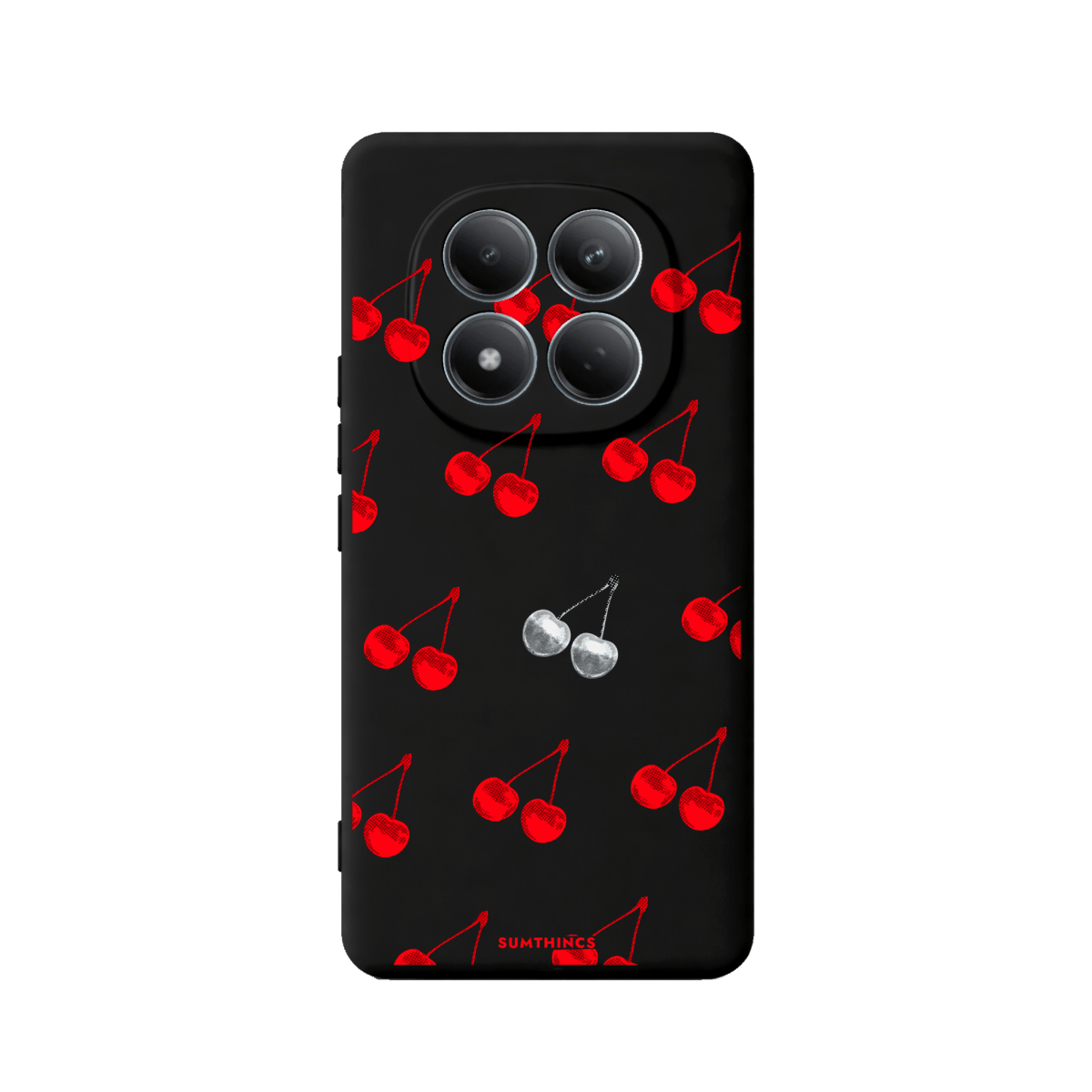 Xiaomi Disco Cherry Premium Telefon Kılıfı Siyah - Sumthincs
