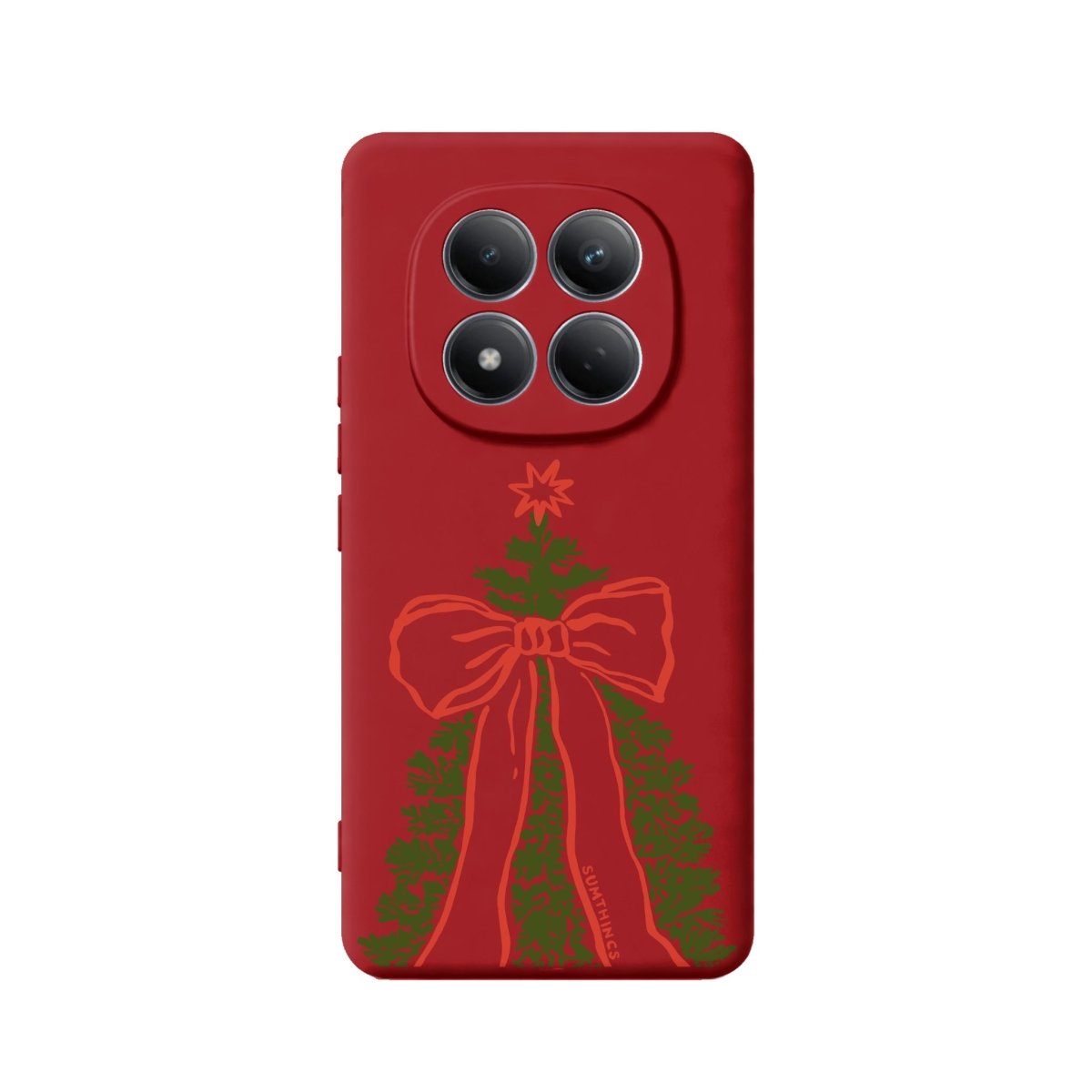 Xiaomi Festive Ribbon Premium Telefon Kılıfı Kırmızı - Sumthincs