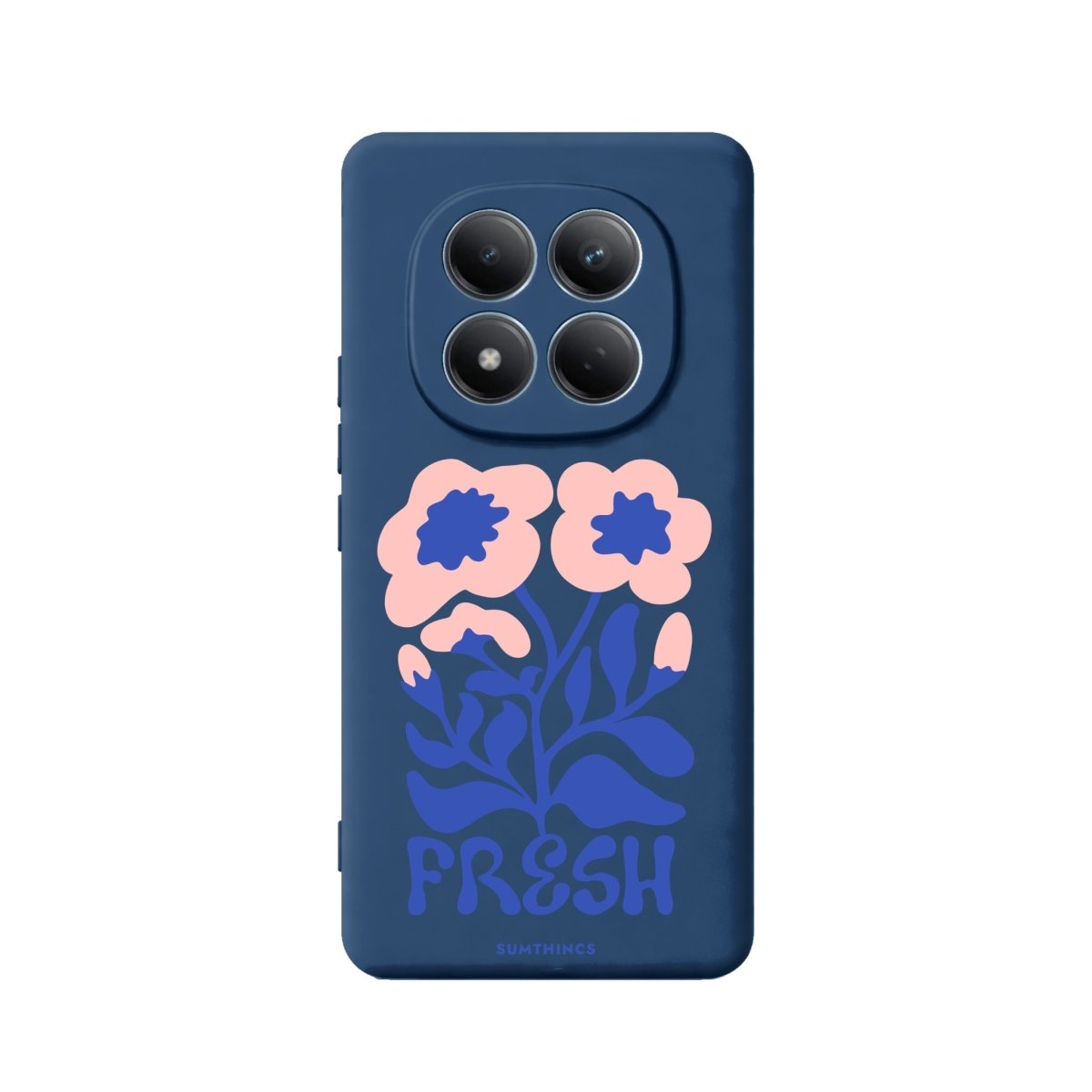 Xiaomi Fresh Flowers Premium Telefon Kılıfı Pasifik Mavi - Sumthincs
