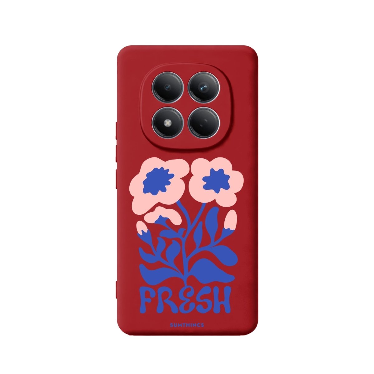 Xiaomi Fresh Flowers Premium Telefon Kılıfı Kırmızı - Sumthincs