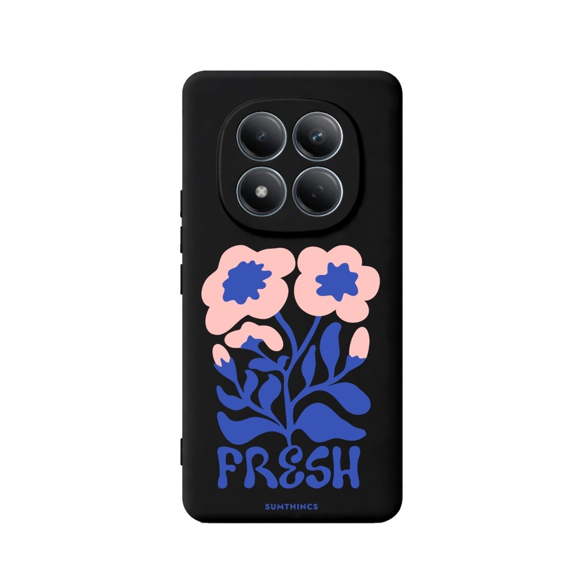 Xiaomi Fresh Flowers Premium Telefon Kılıfı Siyah - Sumthincs